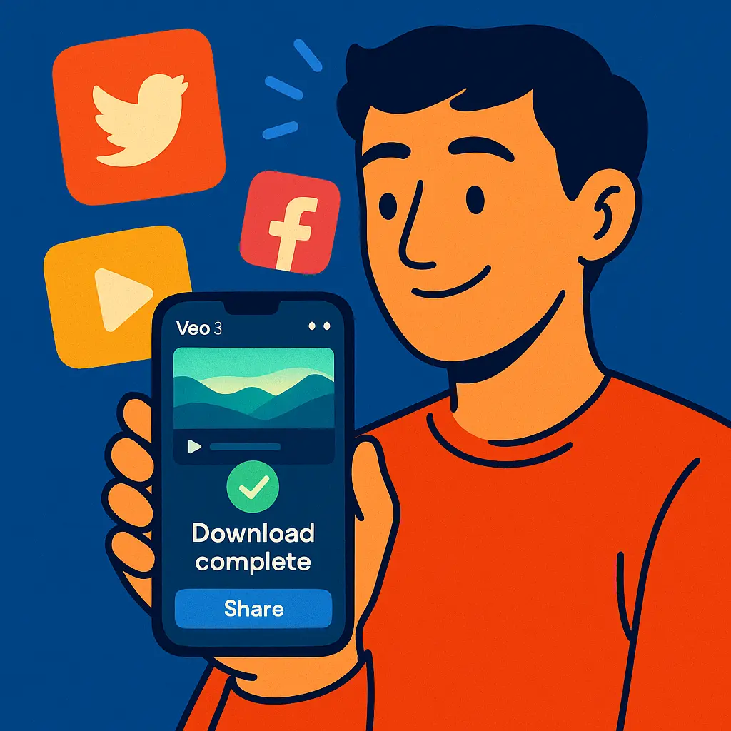 Download and share your AI-generated video from LuminaMind